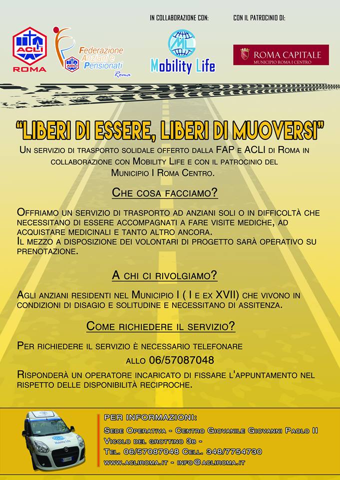 MUNICIPIO I, CONSEGNA TAXI SOLIDALE PER ANZIANI