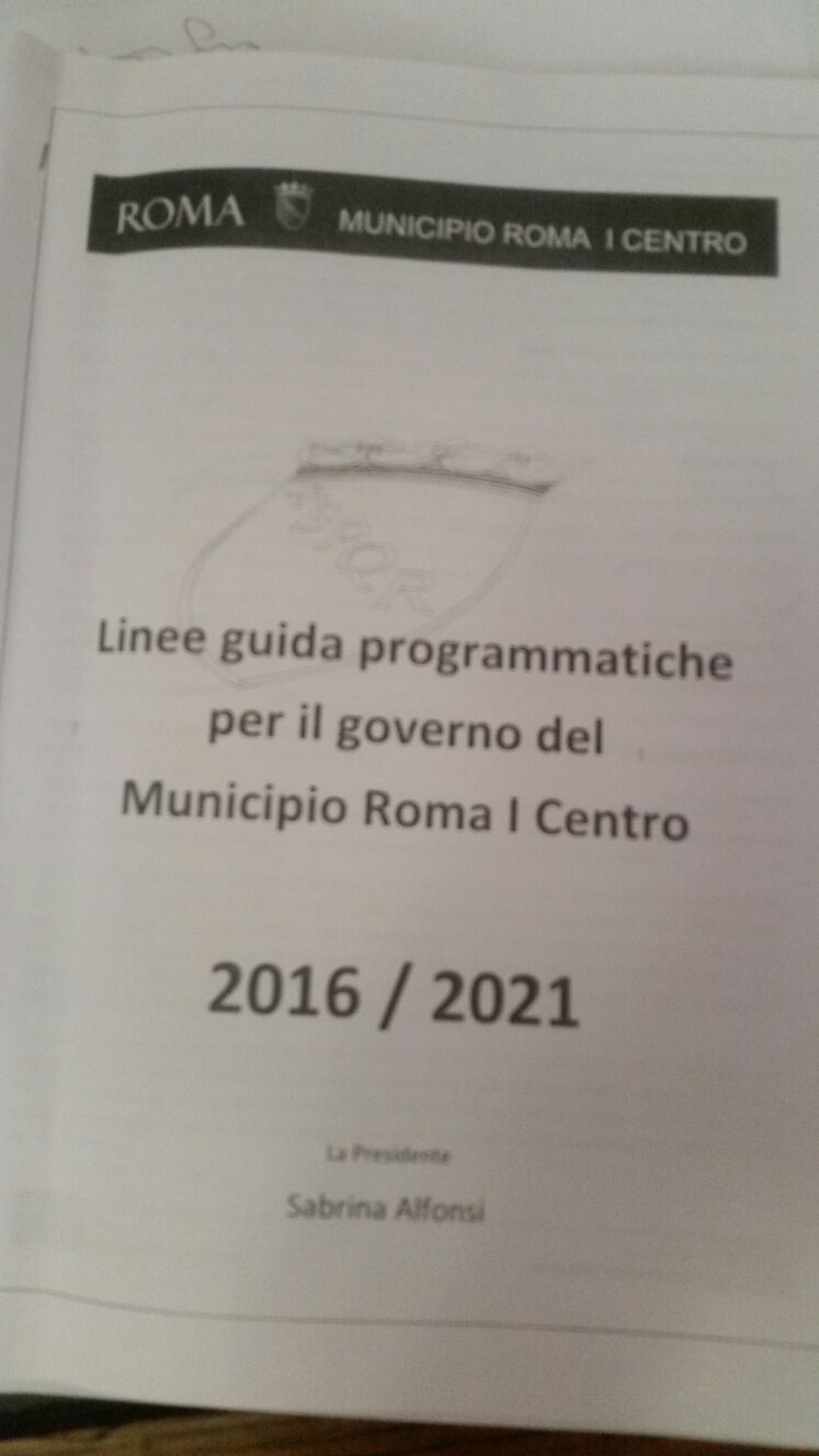 LINEE PROGRAMMATICHE MUNICIPIO ROMA I CENTRO