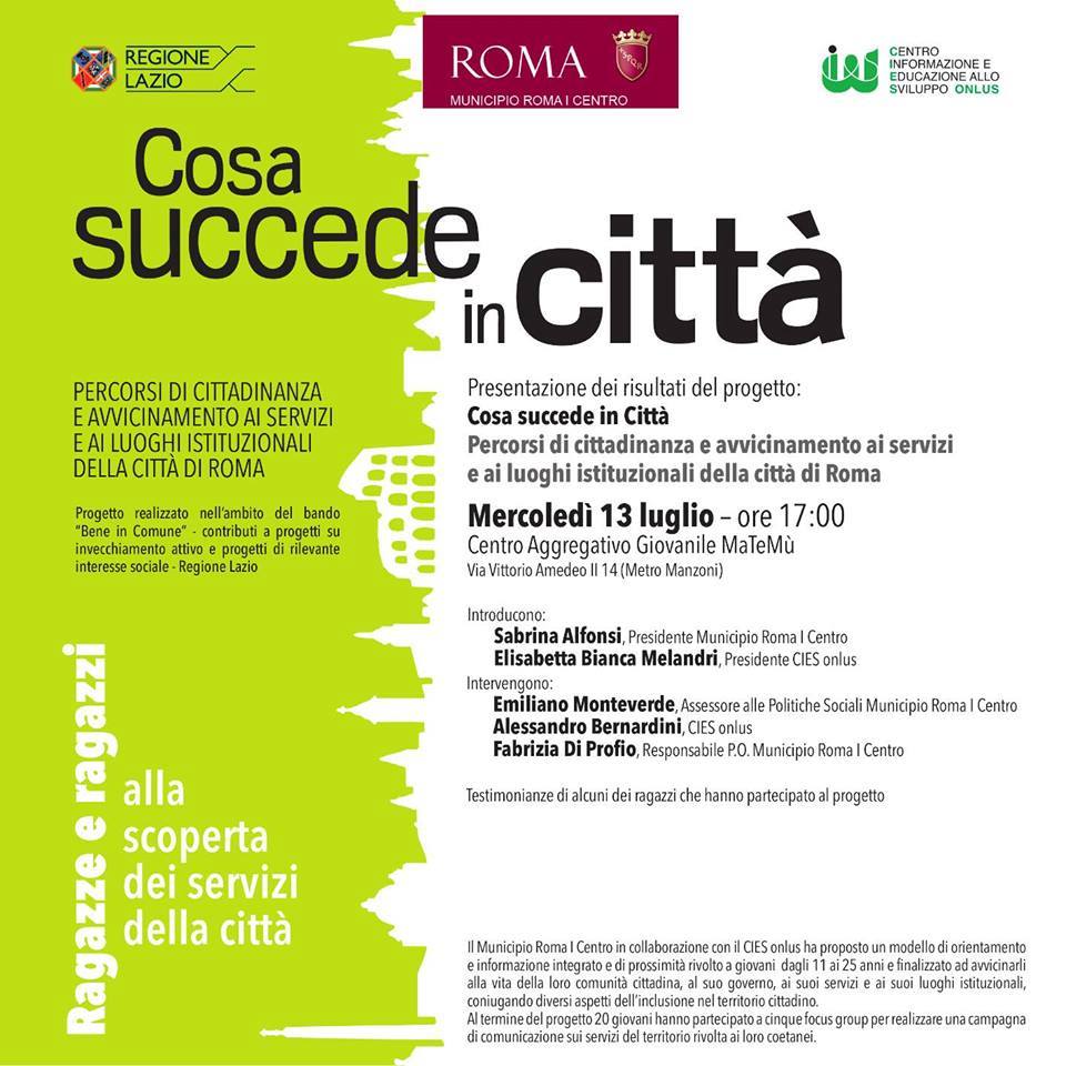COSA SUCCEDE IN CITTA’