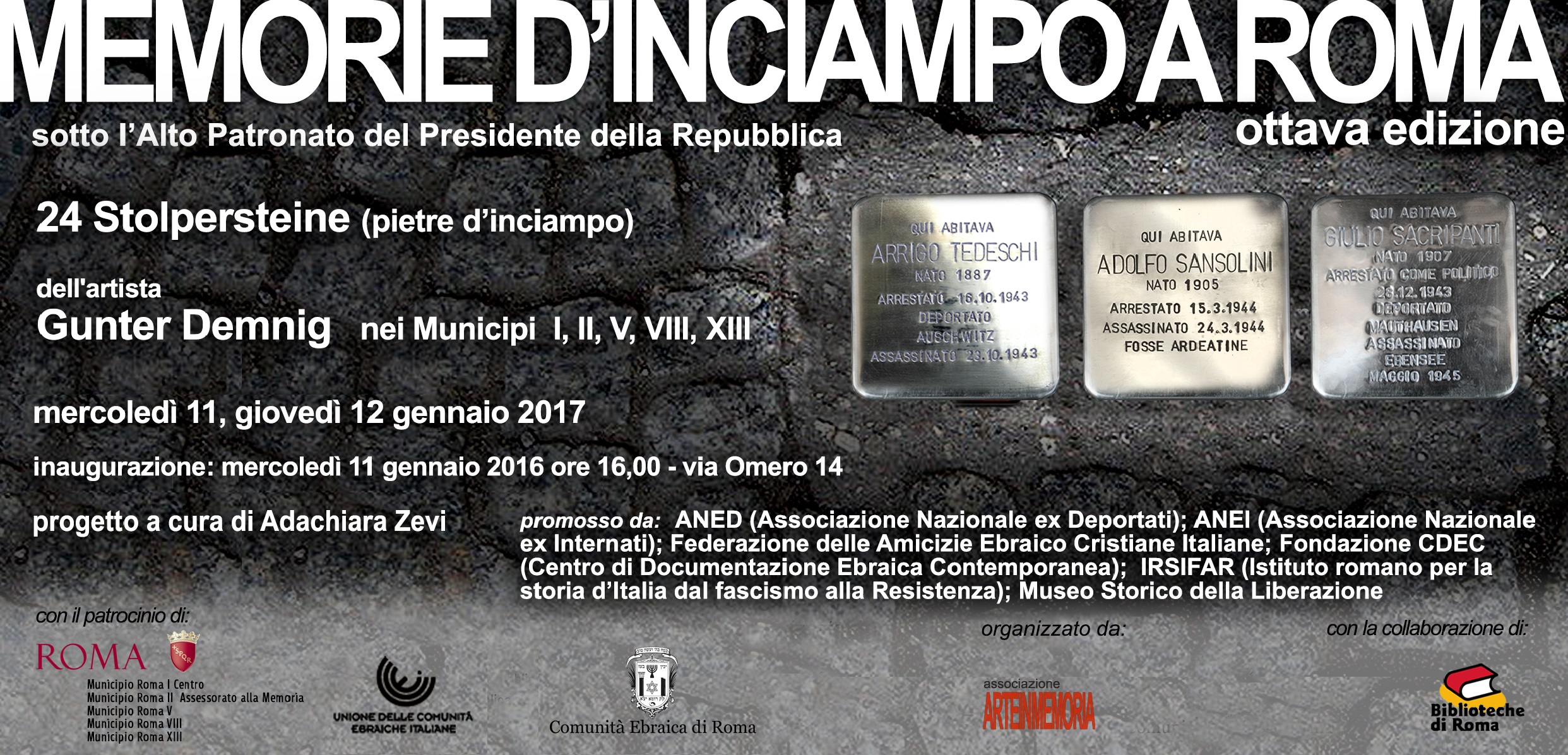 MEMORIE D’INCIAMPO 2017