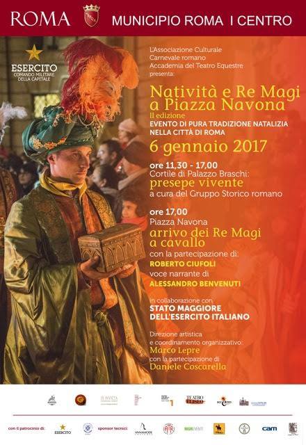BEFANA: PIAZZA NAVONA SI ANIMA COL PRESEPE VIVENTE