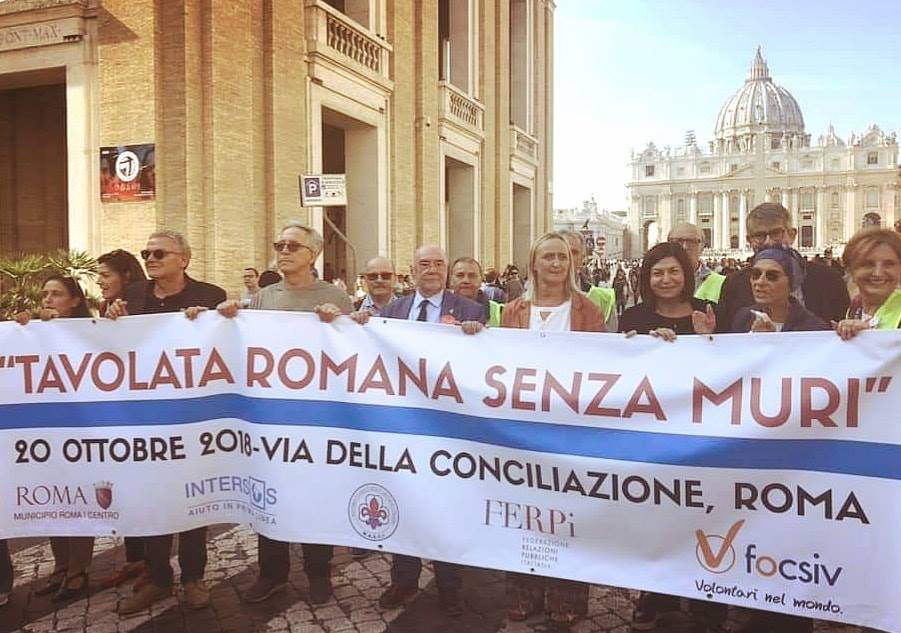 “TAVOLATA ROMANA SENZA MURI” A VIA DELLA CONCILIAZIONE