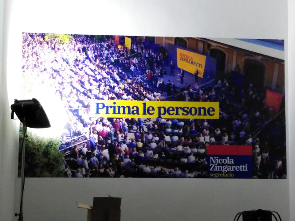 PD. ROMA, A SAN COSIMATO APRE `PIAZZA GRANDE` A SOSTEGNO ZINGARETTI*