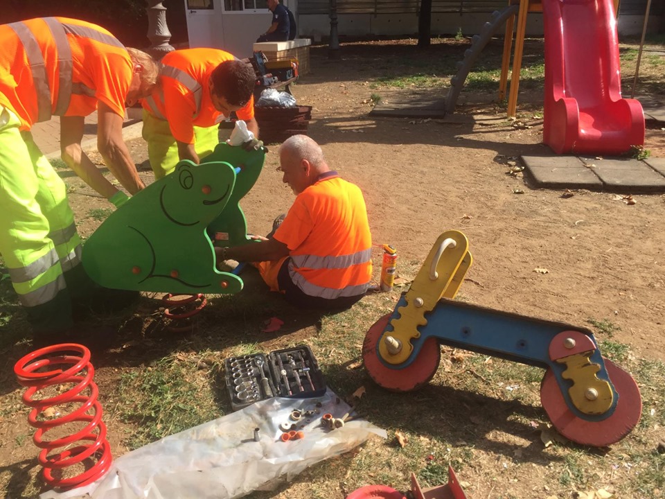 AVVIATI LAVORI RIPRISTINO AREA LUDICA PIAZZA DANTE