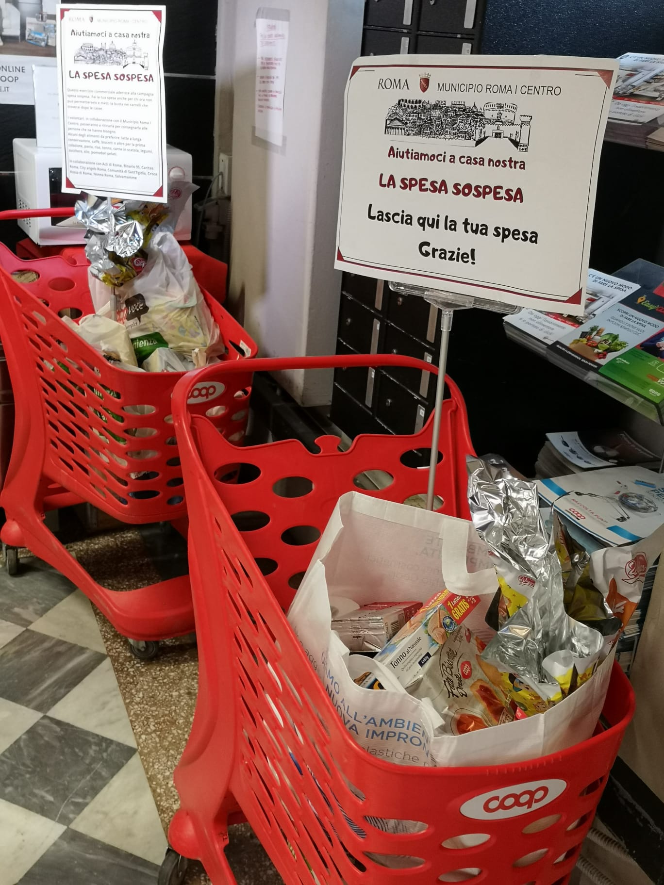 TUTTA LA SOLIDARIETA’ CHE SERVE. IL PRIMO MUNICIPIO LANCIA “LA SPESA SOSPESA”
