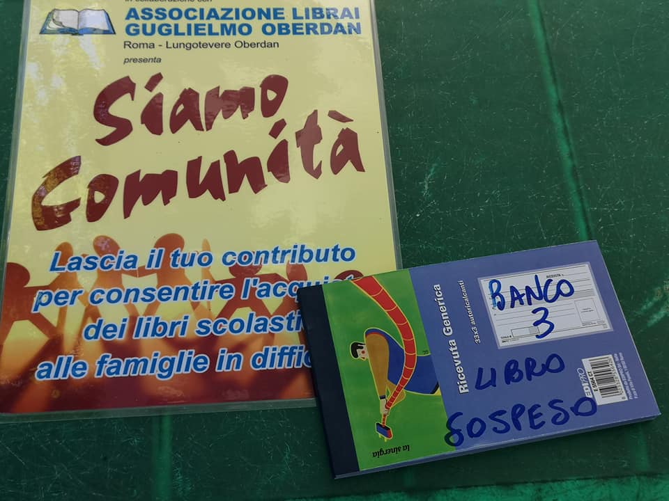 IL “LIBRO SOSPESO” AL MERCATO DEL LIBRO DI LUNGOTEVERE OBERDAN