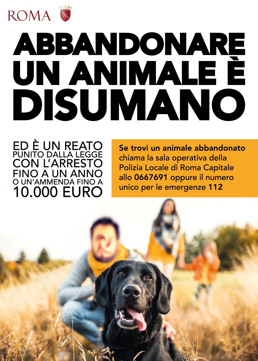 AL VIA LA CAMPAGNA “ABBANDONARE UN ANIMALE E’ DISUMANO”