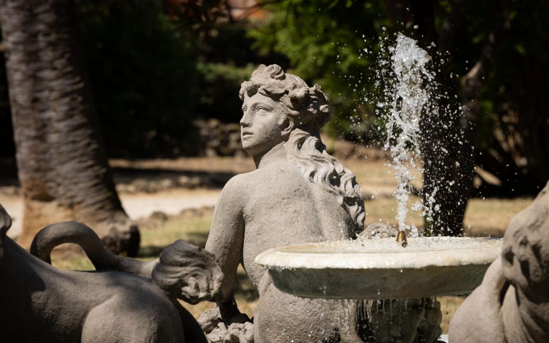 RESTAURATE LE STATUE E LE FONTANE DI VILLA SCIARRA